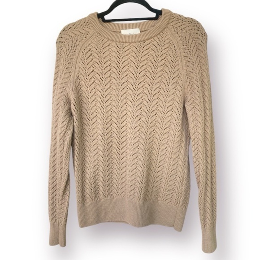 Aritzia Wilfred Arbor Merino Wool Open Knit Sweater Size S